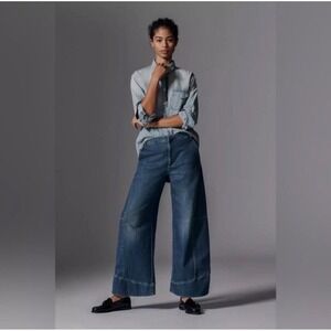 Anthropologie Pilcro Wide Leg Barrel Jeans‎ Denim Size 26 Sold Out